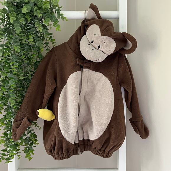 Baby Monkey Costume Brown Hooded Zoo Animal Infant size 12-24 months - Picture 1 of 13